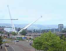 Photo showing the new footbridge