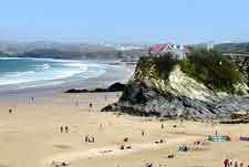 Panoramic view of Newquay Beach