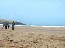 Strolling along the beach at Crantock