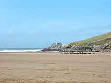 Beach view at Crantock Newquay