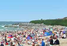 Picture of Newquay's Fistral Beach in the summer