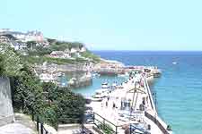 Beach and harbour nearby Newquay