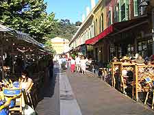 View of the Cours Saleya at lunchtime