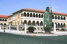 Guided Walking Tours photo, showing the Archbishop's Palace and Makarios statue