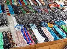 Image of bead necklaces at market in Lagos