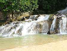Photo showing the base of the Dunn's River Falls