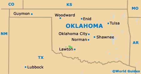 Oklahoma OK State Map