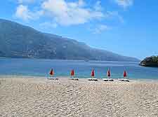 Summer view of the beach