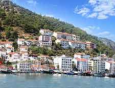 Photo showing wealth of waterfront accommodation in Fethiye, a suburb of Oludeniz