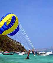Photo of parasailing on the beachfront