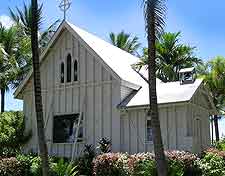 Close-up photo of Port Douglas's St. Mary's by the Sea Church