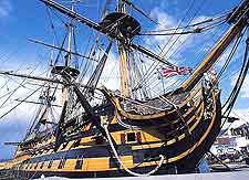 Photo of the HMS Victory at the Historic Dockyard