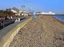 Beachfront picture, showing the South Parade Pier