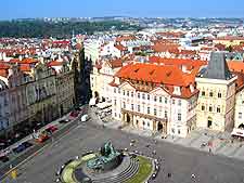 Aerial picture of central Prague
