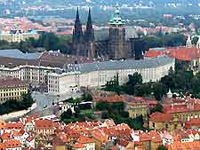 Cityscape picture of Prague's St. Vitus Cathedral
