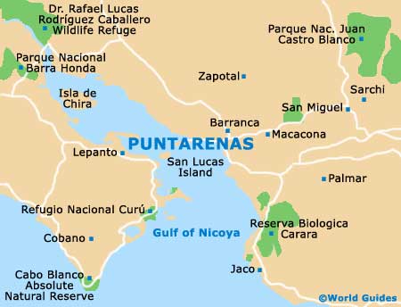 Puntarenas map