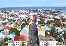 Aerial photo of Reykjavik