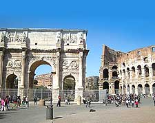 Photograph of the iconic Colosseum facade