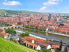 Aerial view of the nearby town of Wurzburg