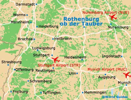 Rothenburg ob der Tauber Region map