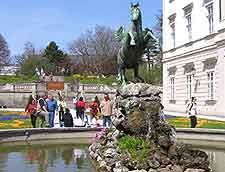 Image of the Pegasus fountain at the Mirabell Gardens