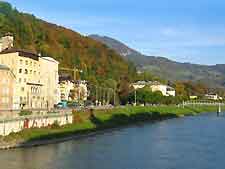 Scenic view down the river in Salzburg