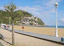 Photo of beach promenade in San Sebastian