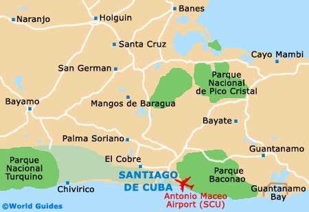 Small Santiago de Cuba Map