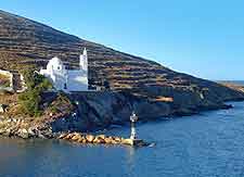 Ios photo, showing coastal Greek church