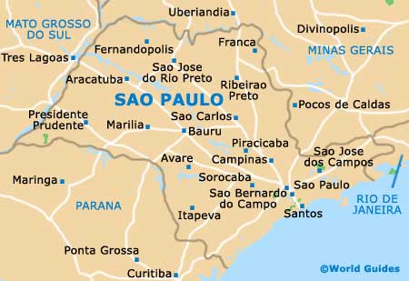 Sao Paulo state map