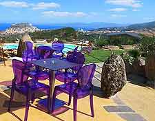 Image showing outdoor dining table at the Bajaloglia Resort, Castelsardo, northern Sardinia