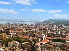 Aerial view of Cagliari, the largest city on the island of Sardinia