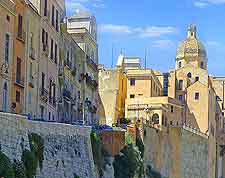 Picture of the Bastion San Remy landmark on the Piazza Costituzione, Cagliari, Sardinia
