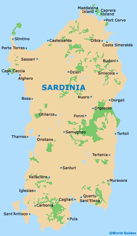 Sardinia Map