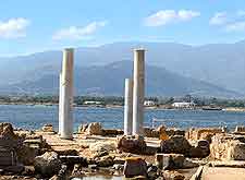 Photo of ancient ruins in the pre-Roman town of Nora, close to Cagliari