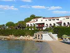 Close-up image of the Hotel Punta Negra in Alghero