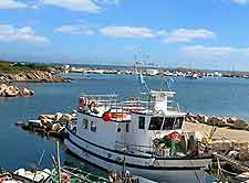 Picture showing ferry boat in Stintino, in the Province of Sassari