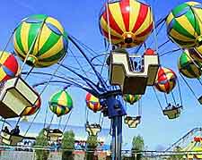 Picture of popular Flamingo Land Theme Park balloon roundabout