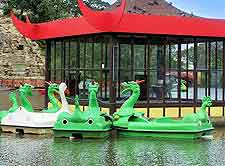 Image of dragon boats at the Peasholm Park