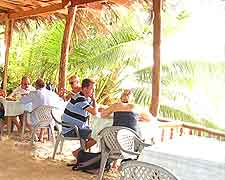Photograph of restaurant at the Anse Soleil Beachcomber