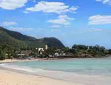 Picture of popular beachfront on Mahe