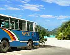 Photograph of bus transport on the Seychelles island of Praslin