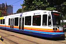 Photo showing the city's Supertram