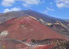Picture showing the slopes of Mount Etna, Sicily