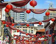 Image showing the paper lantern decorations at local Chinatown festival