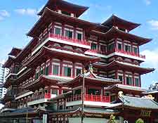 Photo of eye-catching oriental architecture in the city's Chinatown district