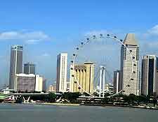 Photo of the waterfront Singapore Flyer (the city's giant observation wheel)