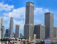 Skyline photo of Singapore, taken in sunny weather