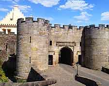 Photograph showing the gate to Stirling Castle, a major local landmark