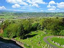 View of Stirling and its cemetery from the castle